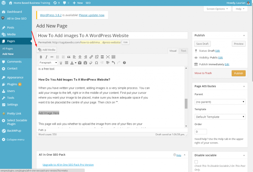 How To Add Images To A WordPress Website Home Based Business Training