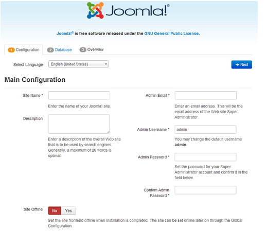 install joomla manually